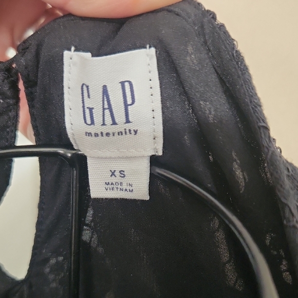 GAP Maternity Black Midi Sheath Dress Crew Neck - Picture 2 of 4